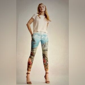 MOTHER High waisted Looker Ankle Jean A Day in Paradise New w Tag sz 24